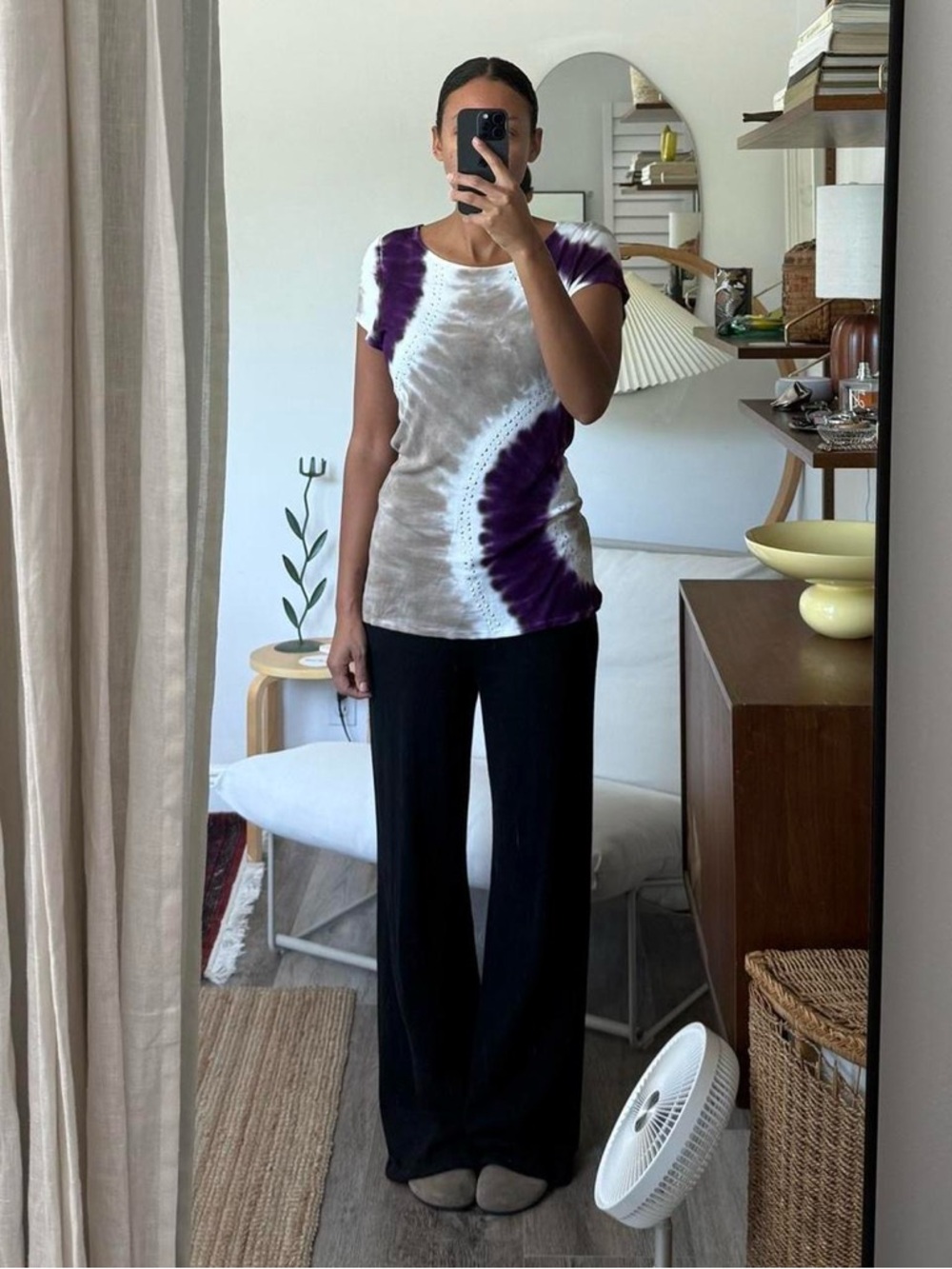 Purple and White Tie-Dye Short Sleeve Tee